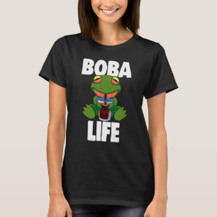 Boba Life Frog Women Love Boba Tea T-shirt