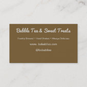 Boba Lisa - Bold Bubble Tea  Visitekaartje (Achterkant)