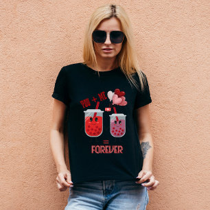 Boba Love Voor Altijd – Schattig Valentijnsdag Kop T-shirt