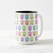 Boba Melk Thee Smaken Tweekleurige Koffiemok (Voorkant rechts)