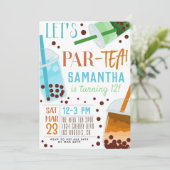 Boba Milk Par Thé Invitation Anniversaire (Debout devant)