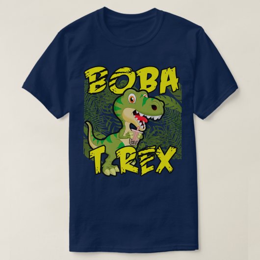 Boba T-Rex Funny Bubble Tea Dinosaur  265 T-shirt (Design voorkant)