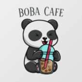 Boba Tea, bubbelmilk tea Raamsticker (Vel)