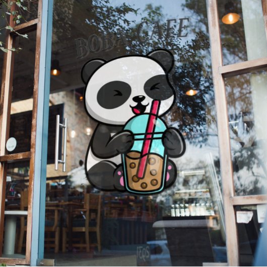 Boba Tea, bubbelmilk tea Raamsticker
