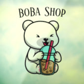 Boba Tea, bubbelmilk tea Raamsticker (Vel 3)