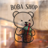 Boba Tea, bubbelmilk tea Raamsticker (Vel 2)