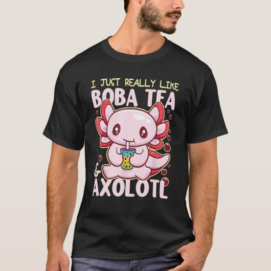 Boba Tea Bubble Tea Axolotl Axolotl T-shirt (Voorkant)
