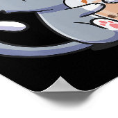 Boba Tea Cat Bubble Tea Cat Kawaii Anime Neko Gift Poster (Hoek)