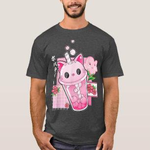 Boba Tea Cat Bubble Tea Kawaii Anime Japans meisje T-shirt