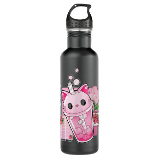 Boba Tea Cat Bubble Tea Kawaii Anime Japans meisje Waterfles