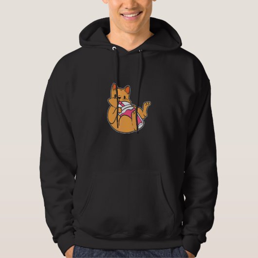 Boba Tea Cat Cat Owner Hoodie (Voorkant)