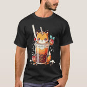 Boba Tea Chibi Bubble Tea Fox T-shirt (Voorkant)