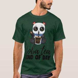 Boba Tea een soort dag panda grappige vrouwen houd T-shirt