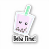 Boba Tea Eigen vinylSticker Sticker (Voorkant)