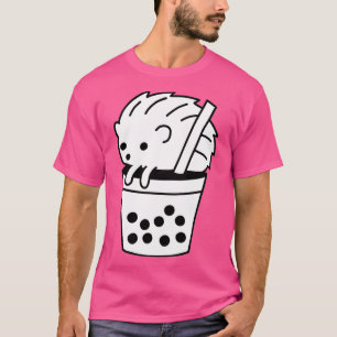Boba Tea Hedgel Black en White T-shirt