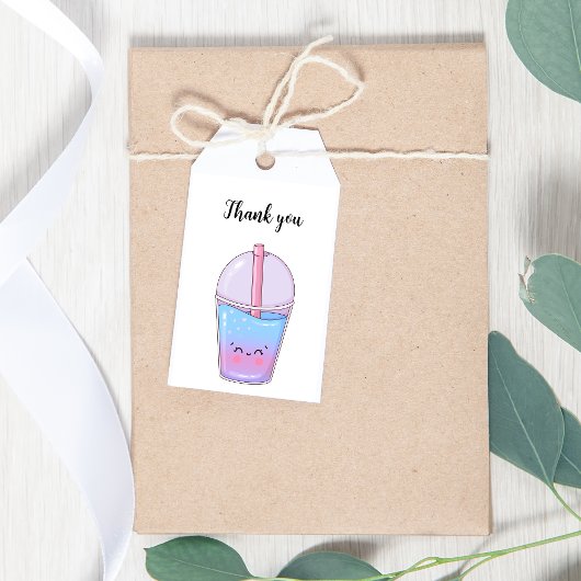 Boba Tea Kawaii Cadeaulabel