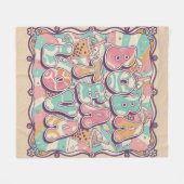 Boba Tea Lova Fleece Deken (Voorkant (Horizontaal))