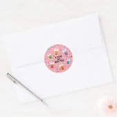 Boba Tea Party Verjaardagsfeest Ronde Sticker (Envelop)
