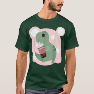 Boba Tea Rex Bubble Tea Anime Kawaii Cute Dino T-shirt