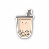 Boba Tea | Sticker pour thé bulle de lait Kawaii (Devant)