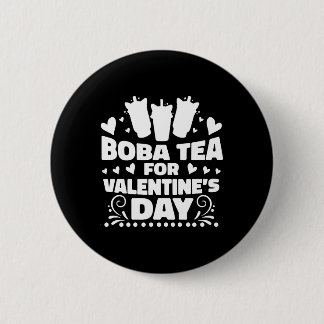 Boba Tea voor Valentijnsdag Funny Bubble Tea Ronde Button 5,7 Cm