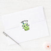 Boba Teeth Grappige Boba Tea Pun Ronde Sticker (Envelop)