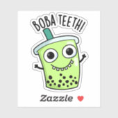Boba Teeth Grappige Boba Tea Pun Sticker (Vel)