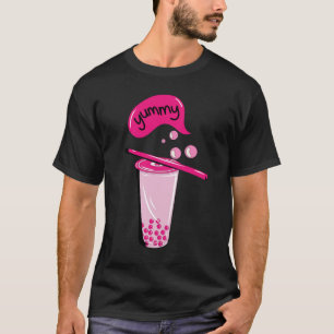 boba thee bubble melk matcha thee roze thee liefhe t-shirt