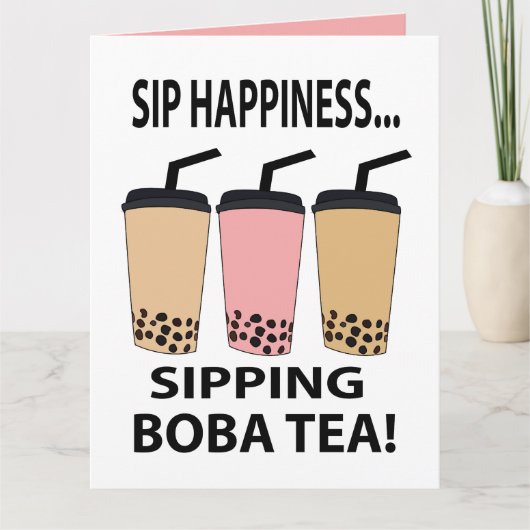 Boba Thee Bubble Thee Boba Thee Kaart (Voorkant)