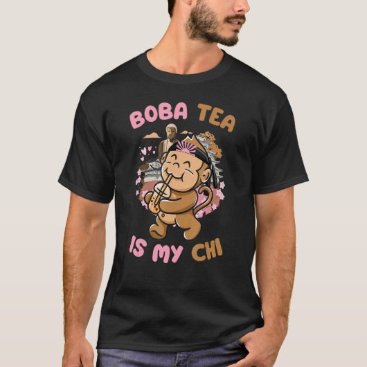 Boba thee fan Boba thee is mijn chi met schattige  T-shirt (Voorkant)