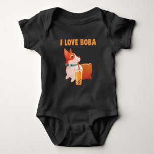 Boba Welsh Corgi Pembroke Tea Kawaii Dog Romper
