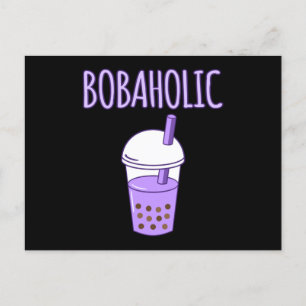 Bobaholic bubble Boba Kawaii Tea Graphic Briefkaart