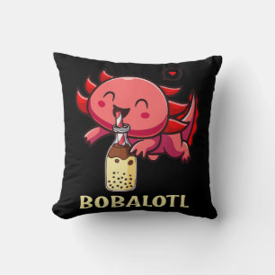 Bobalotl Axolotl Boba tea belle milk animum Kussen