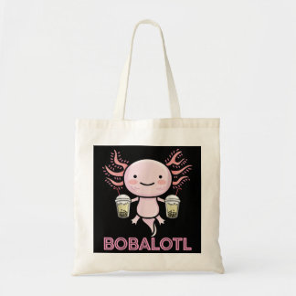 Bobalotl Axolotl Boba Tea Tote Bag