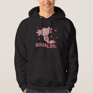 Bobalotl Axolotl Lovers Sweet Animals Bubble Tea Hoodie
