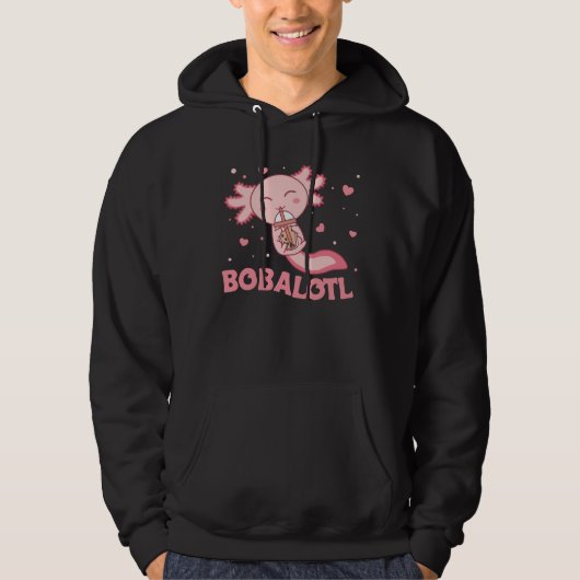 Bobalotl Axolotl Lovers Sweet Animals Bubble Tea Hoodie (Voorkant)