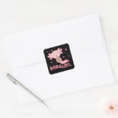 Bobalotl Axolotl Lovers Sweet Animals Bubble Tea S Vierkante Sticker (Envelop)