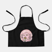 Bobalotl Cute Axolotl Boba Bubble Milk Tea Schort (Voorkant)