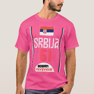 Boban Marjanovic Retro Servië Europees Basketbal F T-shirt