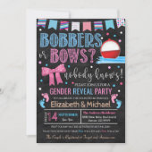 Bobbers of bows Gender Reopenbaart Uitnodiging (Voorkant)