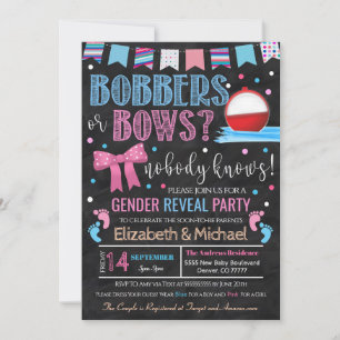 Bobbers of bows Gender Reopenbaart Uitnodiging