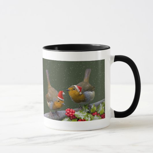Bobbin Robins Christmas Mug (Droite)