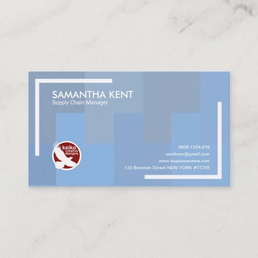 Bobbing Blue Boxes Supply Chain Manager Visitekaartje (Voorkant)