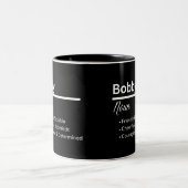 Bobby Boy Name Definition Personalized Mug Tweekleurige Koffiemok (Center)
