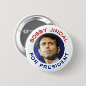 Bobby Jindal voor President Ronde Button 5,7 Cm (Voorkant /achterkant)
