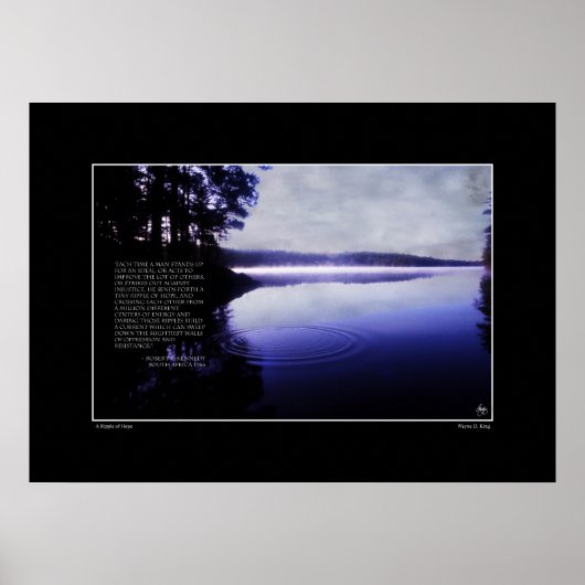 Bobby Kennedy Ripple de Hope Poster Discours de la (Devant)