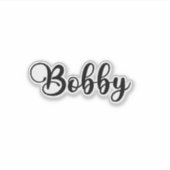 Bobby Name - handgeschreven kalligrafie Sticker (Voorkant)