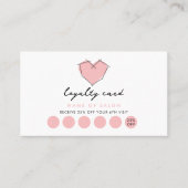 Bobby Pins Logo Coiffeuse Stylo Carte de fidélité  (Devant)