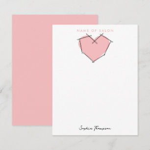 Bobby Pins Logo Haar Stylist Roze Business Notitiekaartje