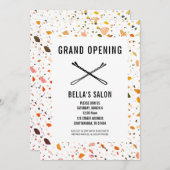 Bobby Pins Terrazzo Salon Openen Kaart (Voorkant / Achterkant)